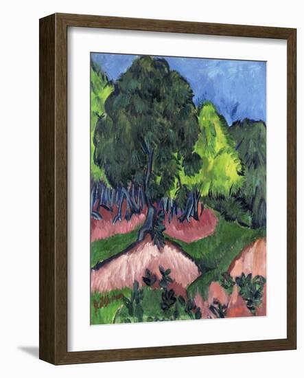 Landscape with Chestnut Tree-Ernst Ludwig Kirchner-Framed Giclee Print