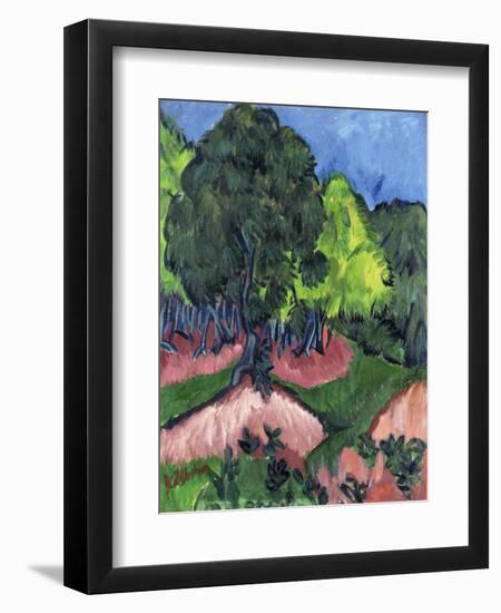 Landscape with Chestnut Tree-Ernst Ludwig Kirchner-Framed Giclee Print