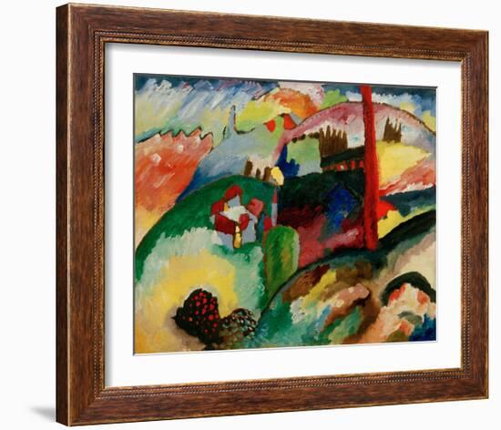 Landscape with Chimneys, 1910-Wassily Kandinsky-Framed Giclee Print