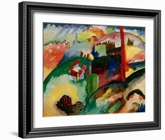 Landscape with Chimneys, 1910-Wassily Kandinsky-Framed Giclee Print