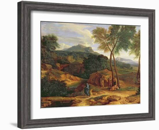 Landscape with Conopion Carrying the Ashes of Phocion-Jean-François Millet-Framed Giclee Print