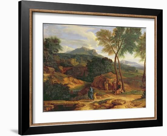 Landscape with Conopion Carrying the Ashes of Phocion-Jean-François Millet-Framed Giclee Print