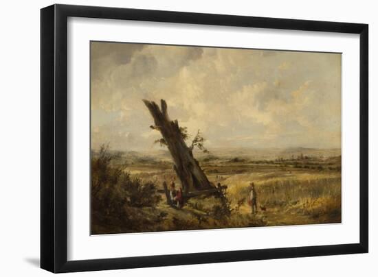 Landscape with Cornfield-John Linnell-Framed Giclee Print