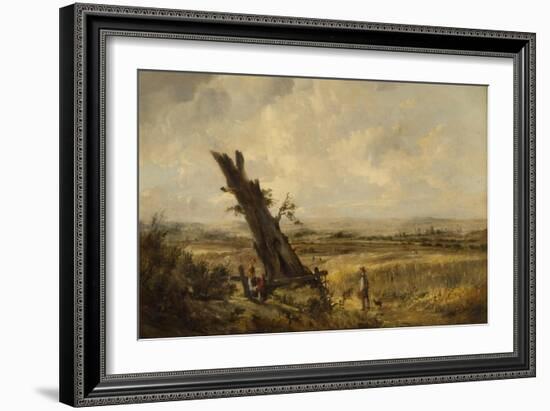 Landscape with Cornfield-John Linnell-Framed Giclee Print