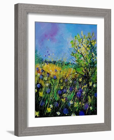 Landscape With Cornflowers 459060-Pol Ledent-Framed Art Print