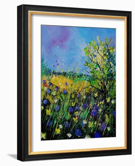 Landscape With Cornflowers 459060-Pol Ledent-Framed Art Print