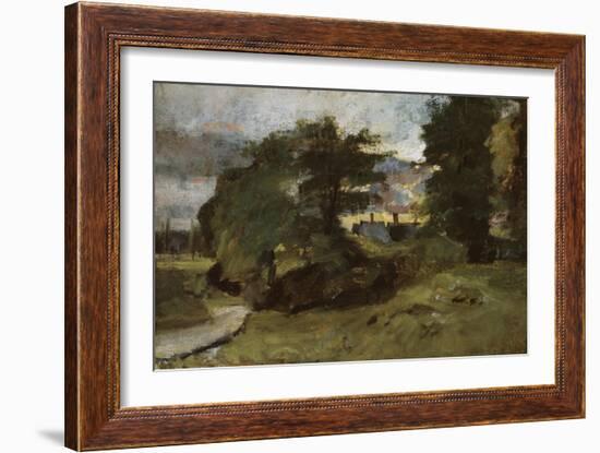 Landscape with Cottages, 1809-10-John Constable-Framed Giclee Print