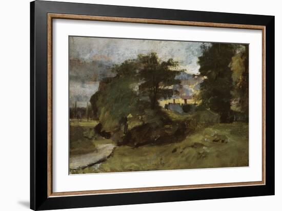 Landscape with Cottages, 1809-10-John Constable-Framed Giclee Print