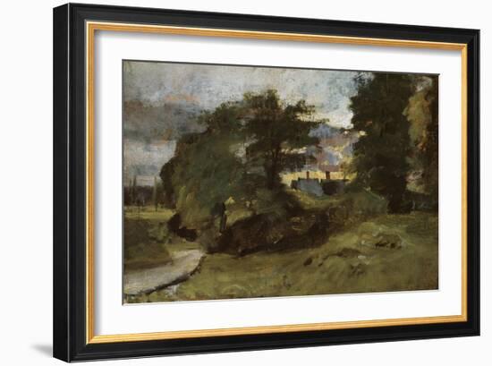 Landscape with Cottages, 1809-10-John Constable-Framed Giclee Print