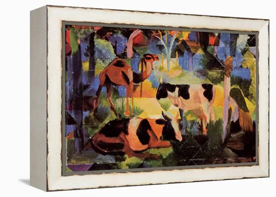 Landscape with Cows and Camels-Auguste Macke-Framed Stretched Canvas