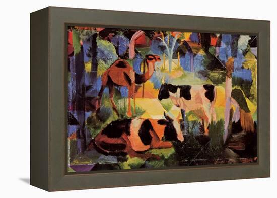 Landscape with Cows and Camels-Auguste Macke-Framed Stretched Canvas