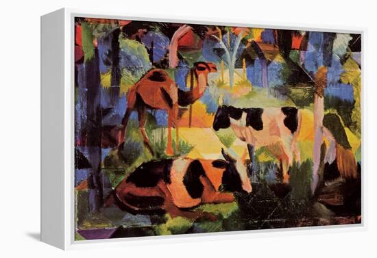 Landscape with Cows and Camels-Auguste Macke-Framed Stretched Canvas