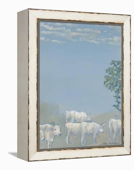 Landscape with Cows-Arthur Bowen Davies-Framed Premier Image Canvas