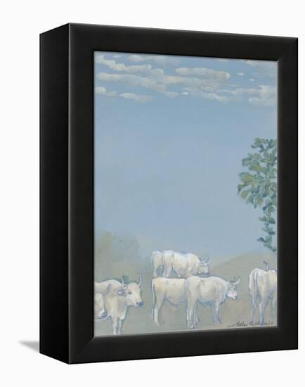 Landscape with Cows-Arthur Bowen Davies-Framed Premier Image Canvas