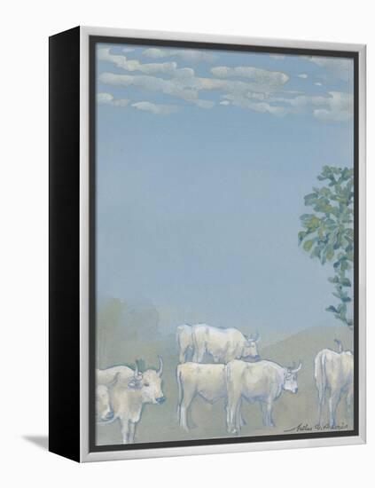 Landscape with Cows-Arthur Bowen Davies-Framed Premier Image Canvas