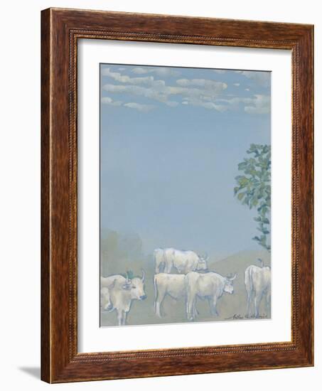 Landscape with Cows-Arthur Bowen Davies-Framed Giclee Print