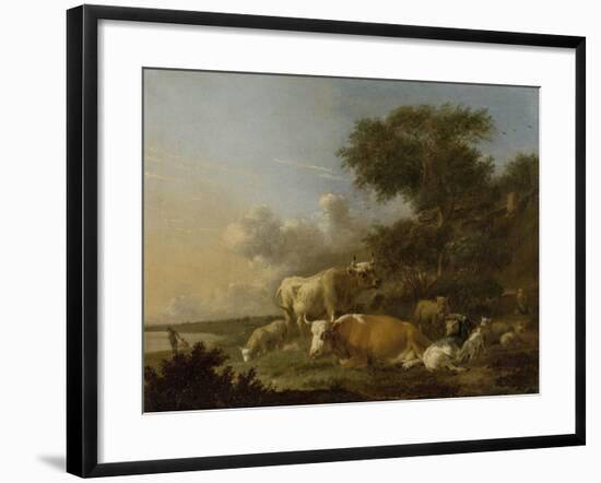 Landscape with Cows-Albert Jansz Klomp-Framed Art Print