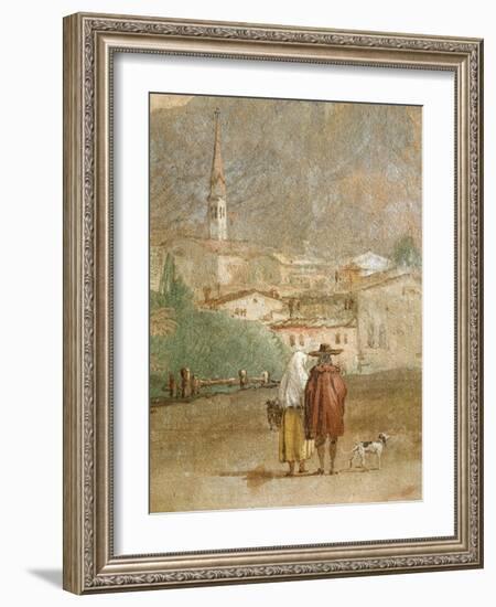 Landscape with Cupid, 1757-Giambattista Tiepolo-Framed Giclee Print