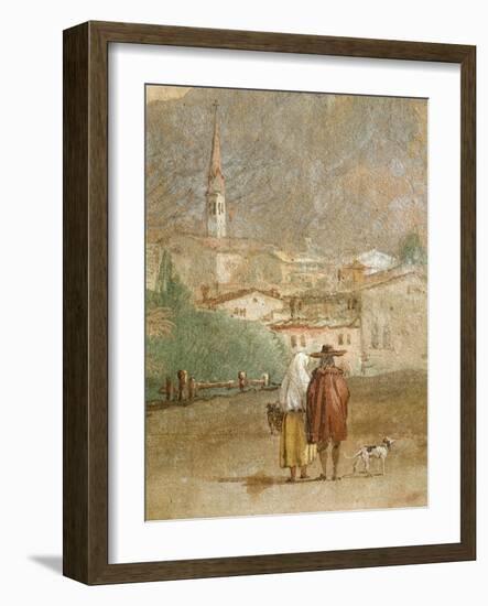 Landscape with Cupid, 1757-Giambattista Tiepolo-Framed Giclee Print