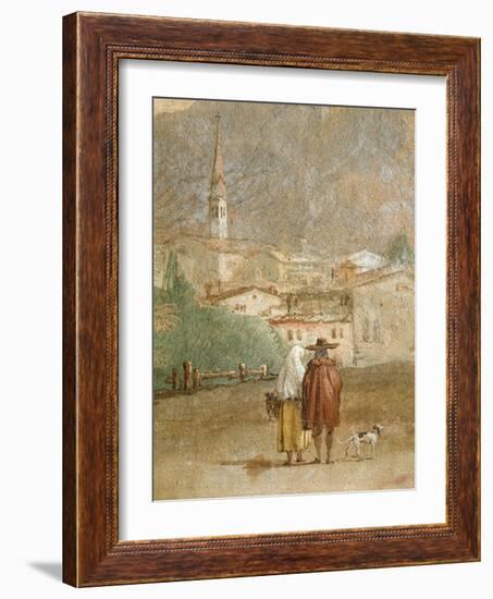 Landscape with Cupid, 1757-Giambattista Tiepolo-Framed Giclee Print