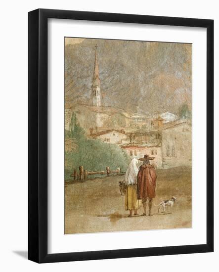 Landscape with Cupid, 1757-Giambattista Tiepolo-Framed Giclee Print