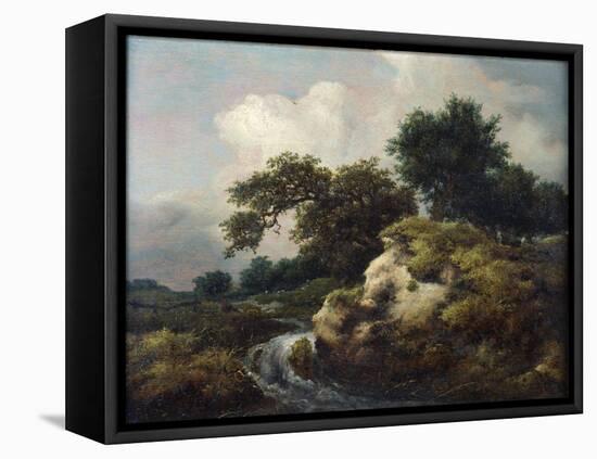 Landscape with Dune and Small Waterfall-Jacob Isaacksz Van Ruisdael-Framed Premier Image Canvas