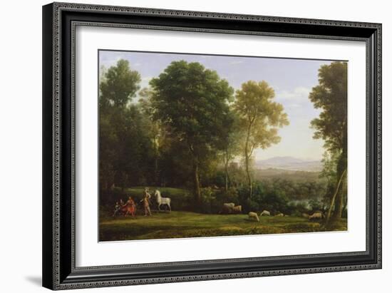 Landscape with Erminia in Discourse with the Old Man and His Sons-Claude Lorraine-Framed Giclee Print