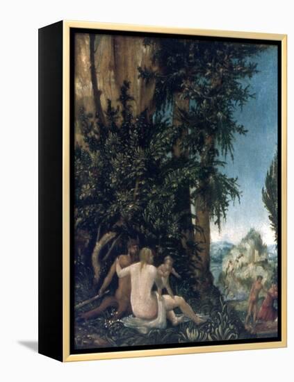 Landscape with Family of Satyrs, 1507-Albrecht Altdorfer-Framed Premier Image Canvas