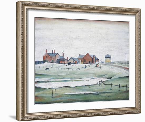 Landscape with Farm Buildings, 1954-Laurence Stephen Lowry-Framed Giclee Print