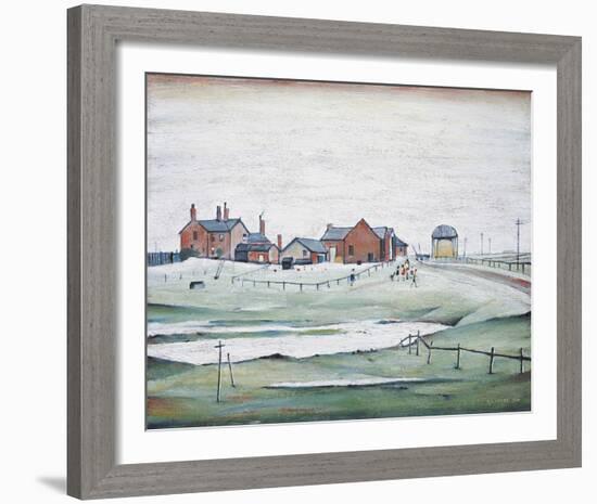 Landscape with Farm Buildings, 1954-Laurence Stephen Lowry-Framed Giclee Print