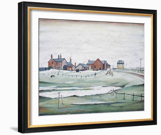 Landscape with Farm Buildings, 1954-Laurence Stephen Lowry-Framed Giclee Print