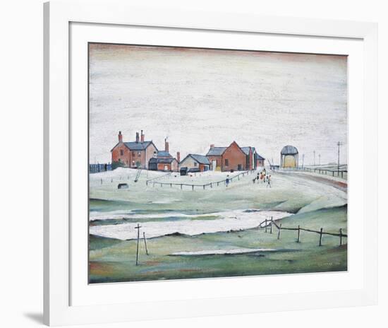 Landscape with Farm Buildings, 1954-Laurence Stephen Lowry-Framed Giclee Print