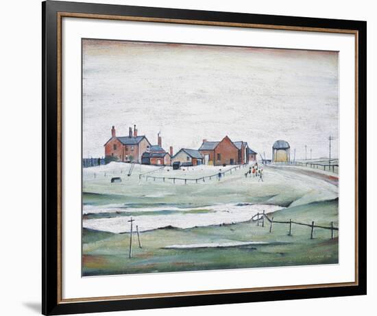 Landscape with Farm Buildings, 1954-Laurence Stephen Lowry-Framed Giclee Print