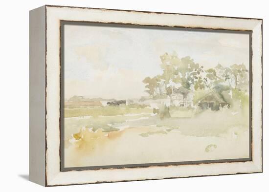 Landscape with Farm Buildings, C.1884-James Abbott McNeill Whistler-Framed Premier Image Canvas