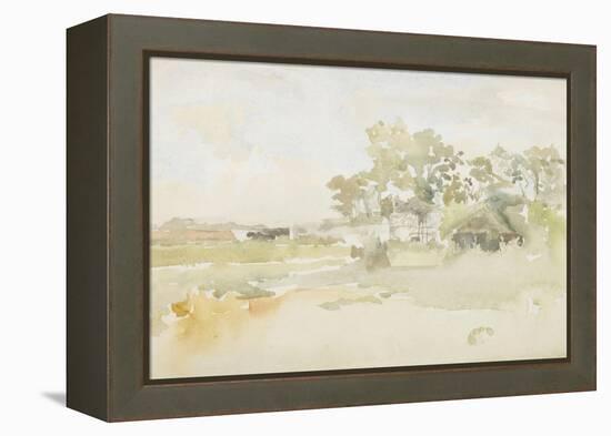 Landscape with Farm Buildings, C.1884-James Abbott McNeill Whistler-Framed Premier Image Canvas