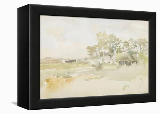 Landscape with Farm Buildings, C.1884-James Abbott McNeill Whistler-Framed Premier Image Canvas