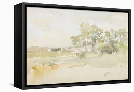 Landscape with Farm Buildings, C.1884-James Abbott McNeill Whistler-Framed Premier Image Canvas