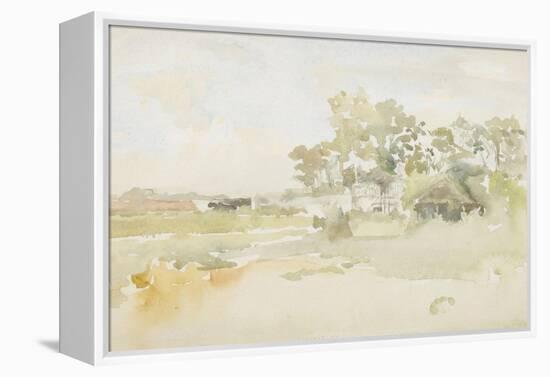 Landscape with Farm Buildings, C.1884-James Abbott McNeill Whistler-Framed Premier Image Canvas