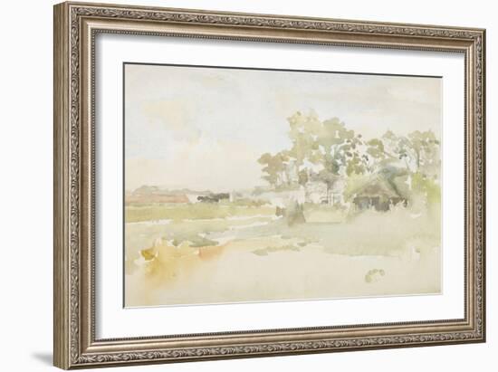 Landscape with Farm Buildings, C.1884-James Abbott McNeill Whistler-Framed Giclee Print