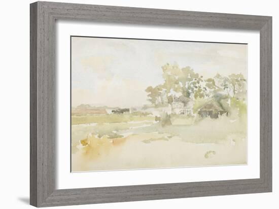 Landscape with Farm Buildings, C.1884-James Abbott McNeill Whistler-Framed Giclee Print