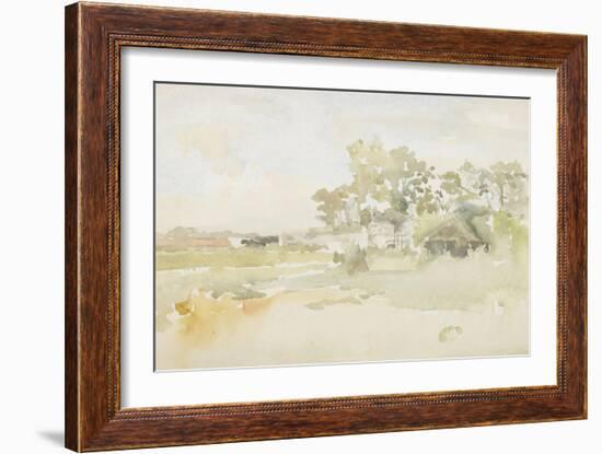 Landscape with Farm Buildings, C.1884-James Abbott McNeill Whistler-Framed Giclee Print