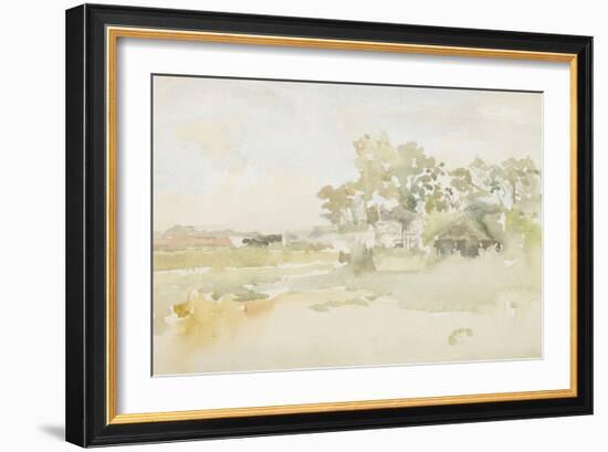 Landscape with Farm Buildings, C.1884-James Abbott McNeill Whistler-Framed Giclee Print