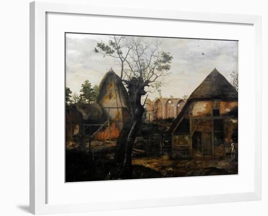 Landscape with Farmhouse, 1564-Cornelis van Dalem-Framed Giclee Print