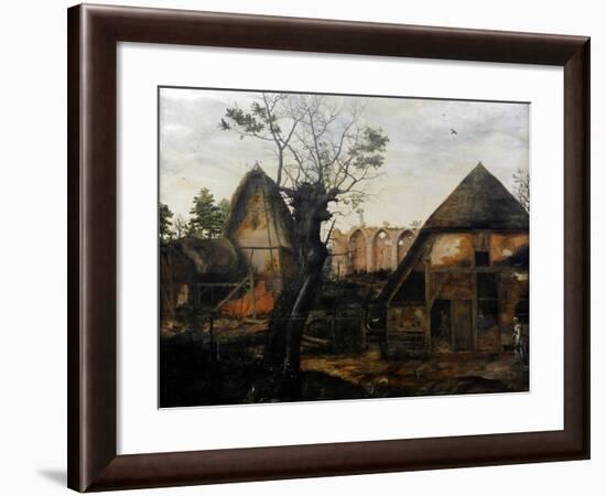 Landscape with Farmhouse, 1564-Cornelis van Dalem-Framed Giclee Print