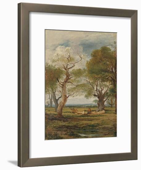Landscape with Figures, 1816-John Linnell-Framed Giclee Print