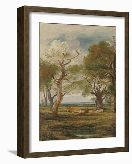 Landscape with Figures, 1816-John Linnell-Framed Giclee Print