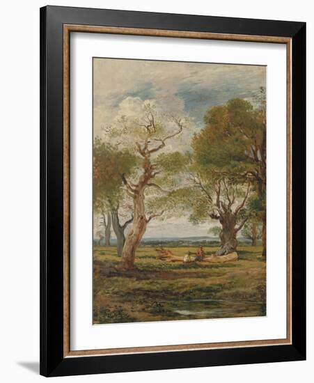 Landscape with Figures, 1816-John Linnell-Framed Giclee Print