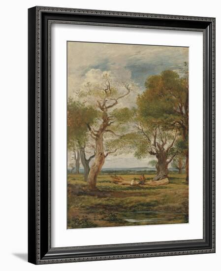 Landscape with Figures, 1816-John Linnell-Framed Giclee Print