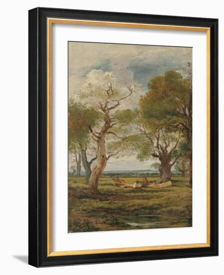 Landscape with Figures, 1816-John Linnell-Framed Giclee Print