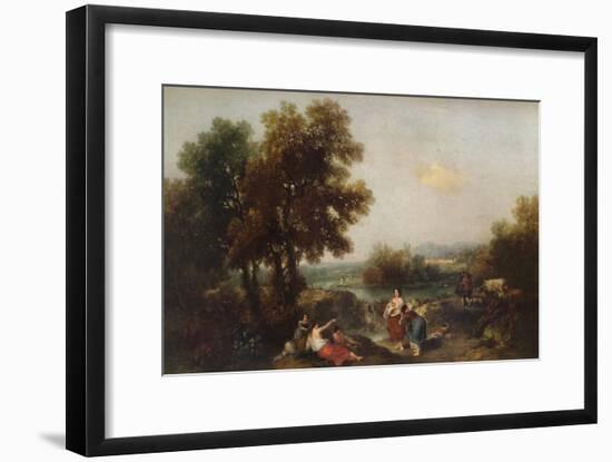 Landscape with Figures, 18th century, (1915)-Francesco Zuccarelli-Framed Giclee Print